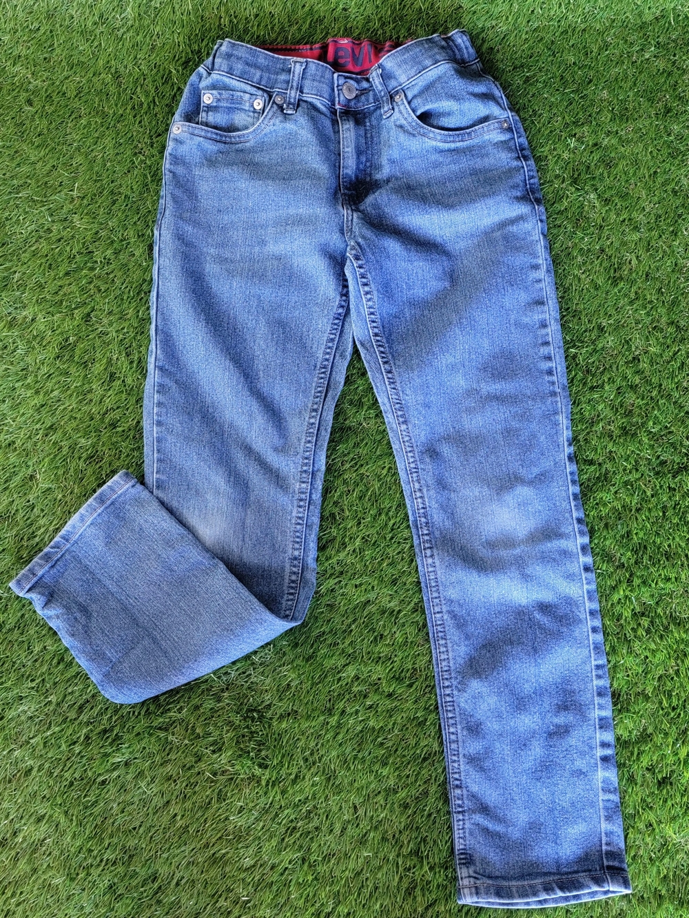 Boys Levi's 511 Straight Leg Jeans - Blue Denim 12